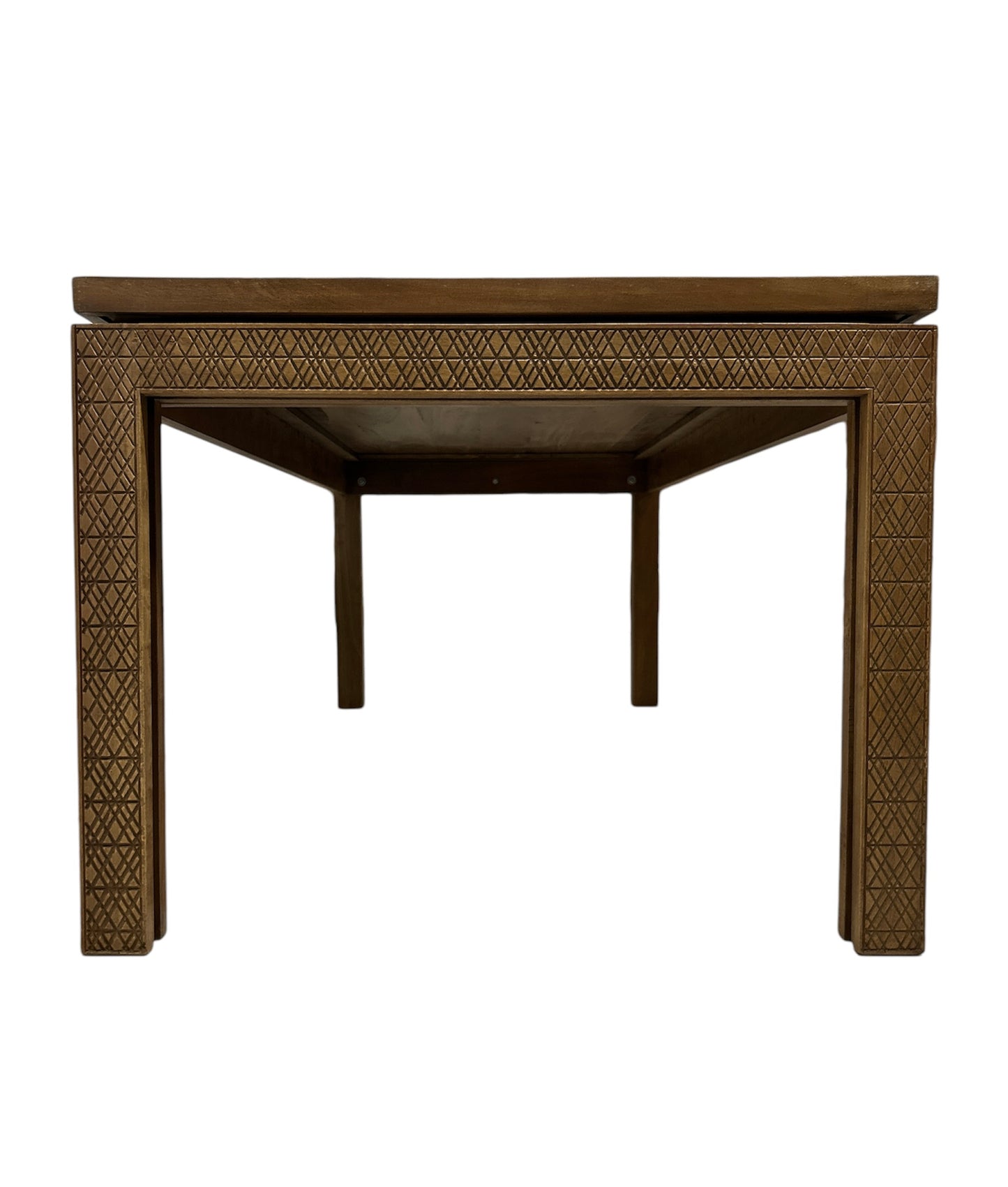 Crosshatch hand carving